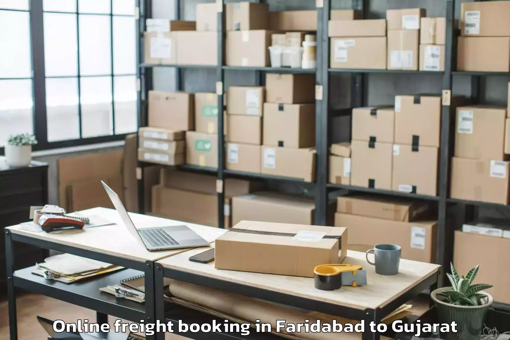 Hassle-Free Faridabad to Dhuvaran Online Freight Booking